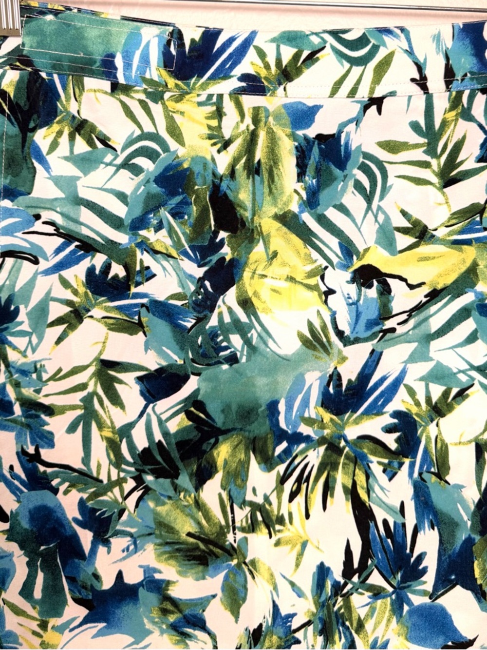 RipSkirt Hawaii Tropical Floral Leaf Wrap Skirt -Blue Green Length 2 Size M - Picture 7 of 10